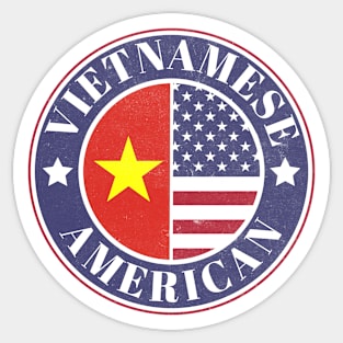 Proud Vietnamese-American Badge - Vietnam Flag Sticker